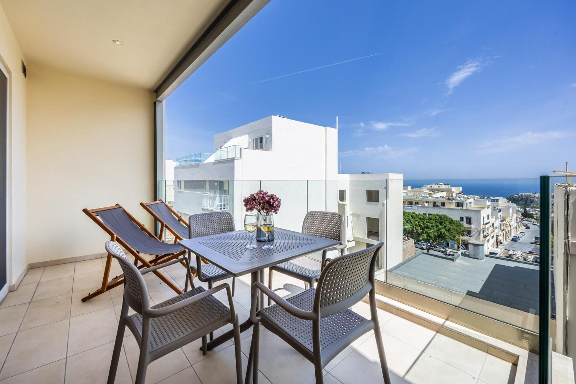 Fl5 Thelodge Amazing Views W Terrace By Homely Mellieha Exterior foto